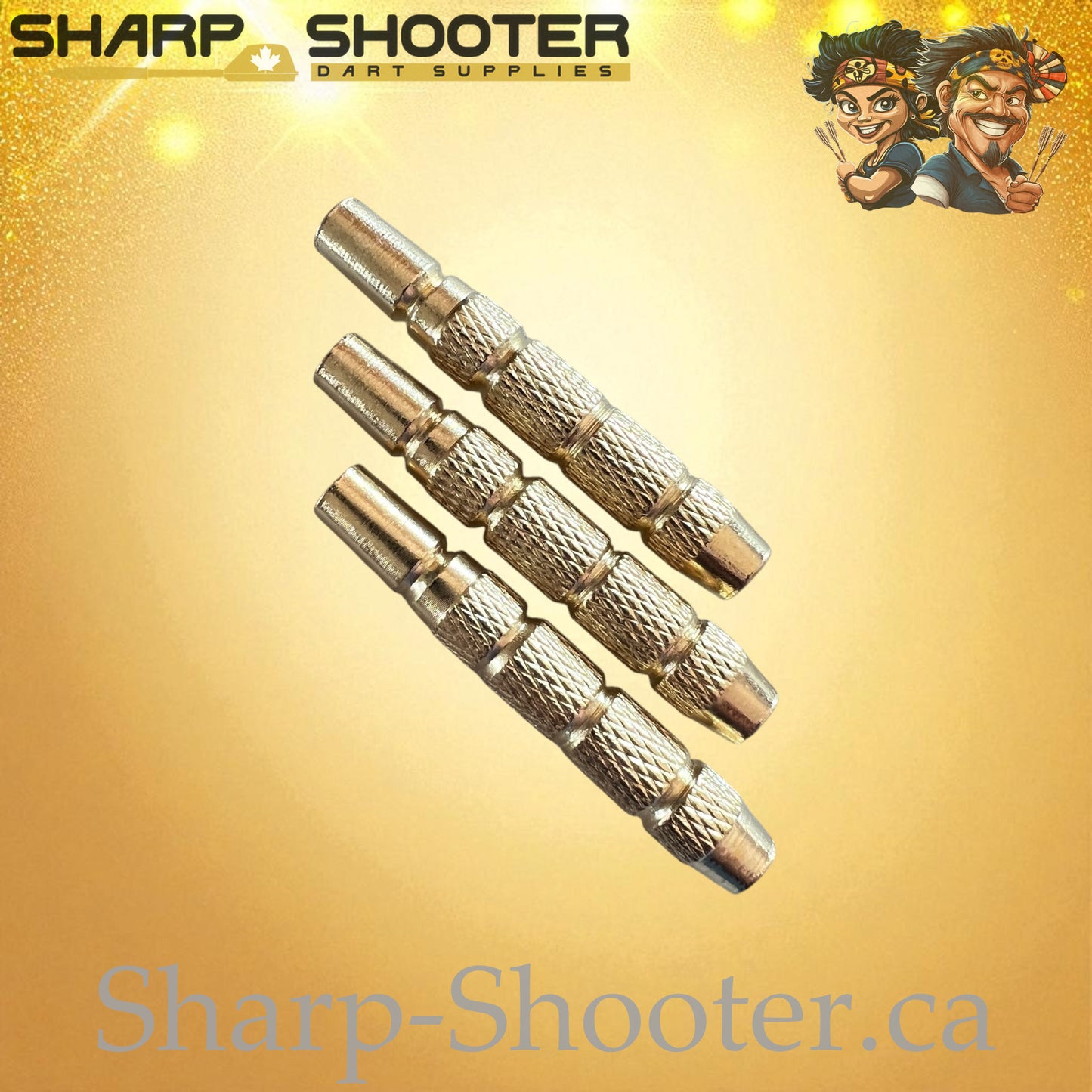 Solaris – Nickel-Silver Alloy Dart Barrel Gold – 3 Pack