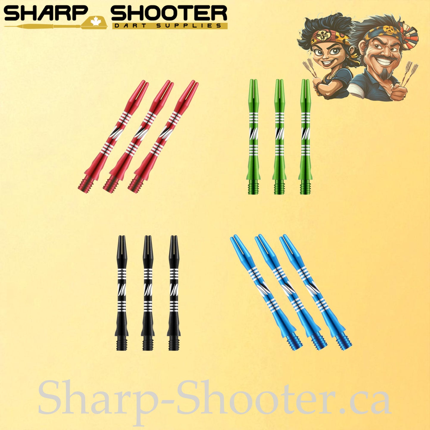 Solitaire – DS17 – Aluminum Dart Shaft – 41mm – Cut Grip – 3 Pack