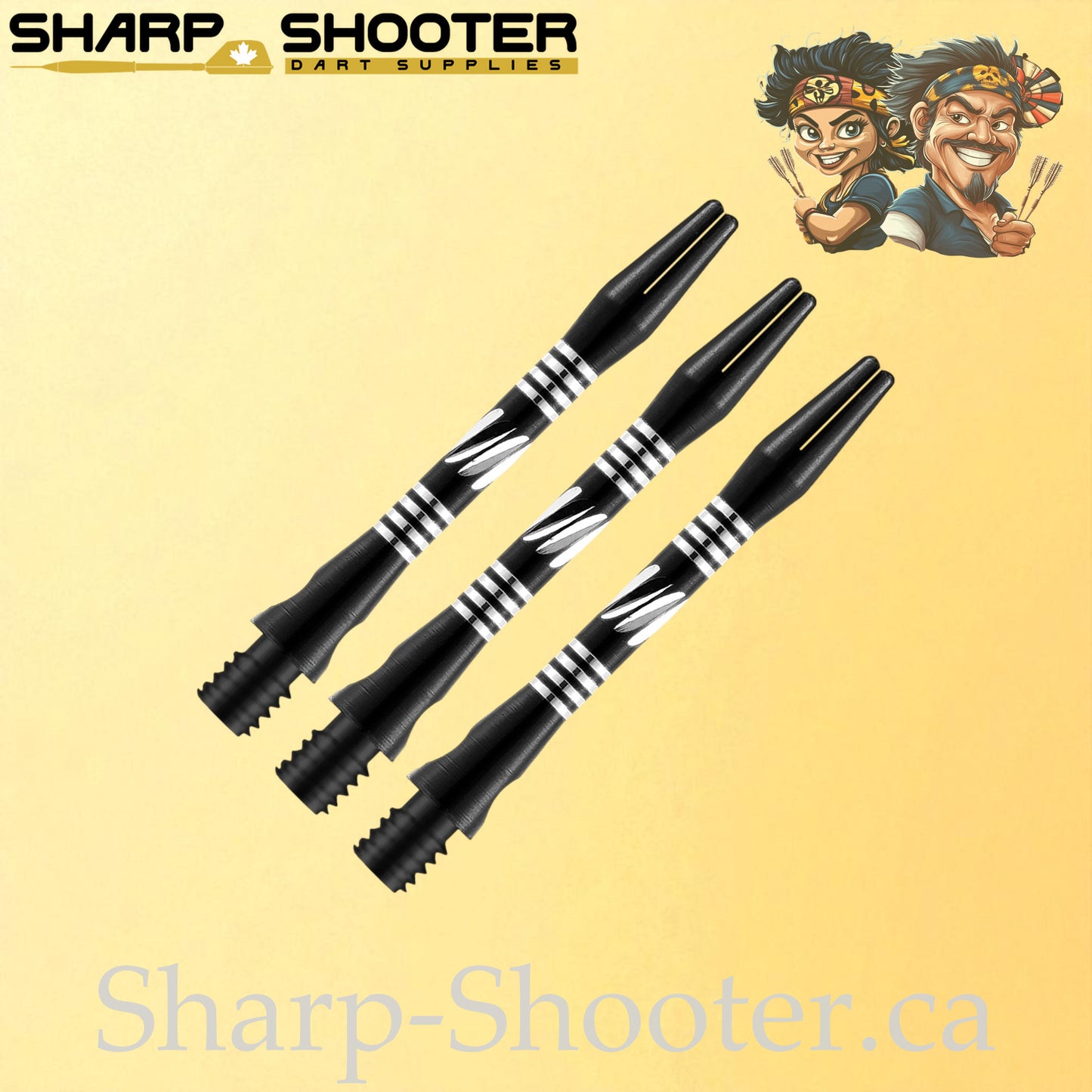 Solitaire – DS17 – Aluminum Dart Shaft – 41mm – Cut Grip – 3 Pack