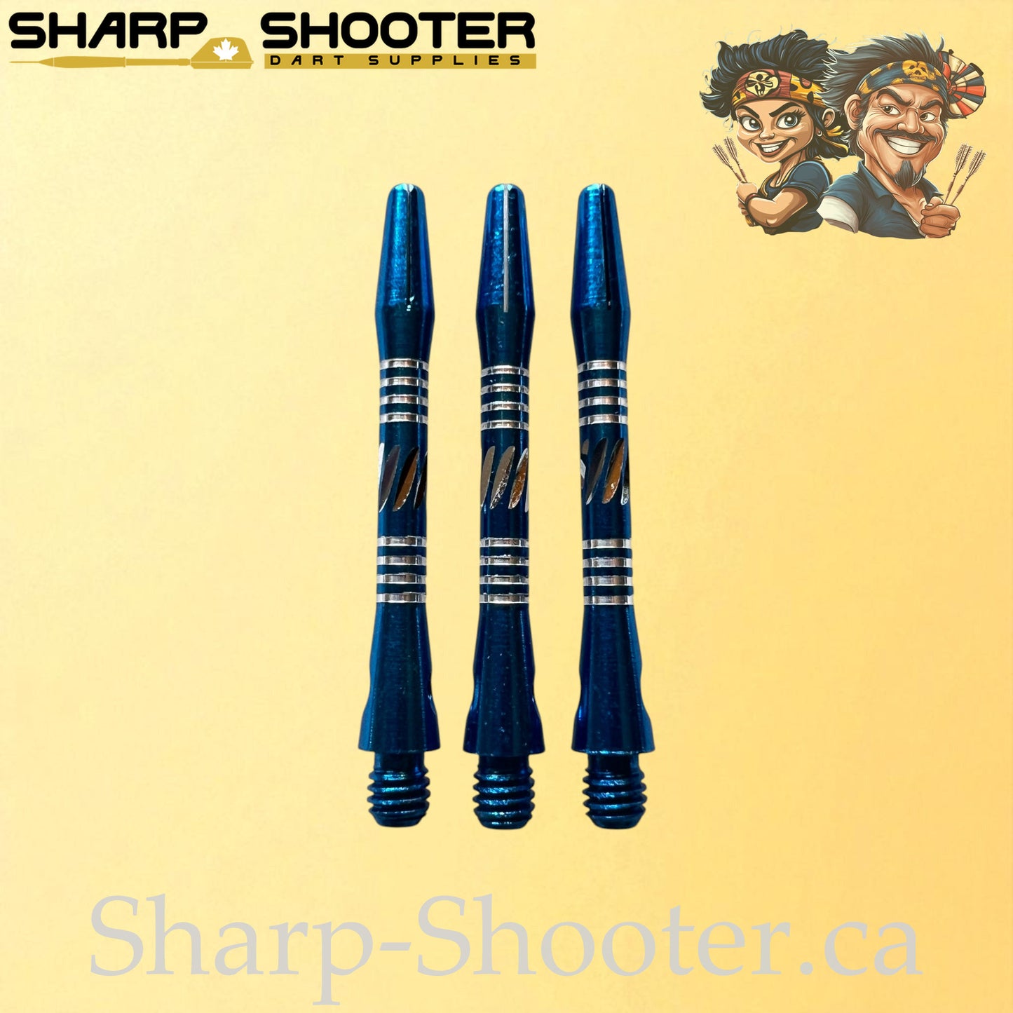 Solitaire – DS17 – Aluminum Dart Shaft – 41mm – Cut Grip – 3 Pack