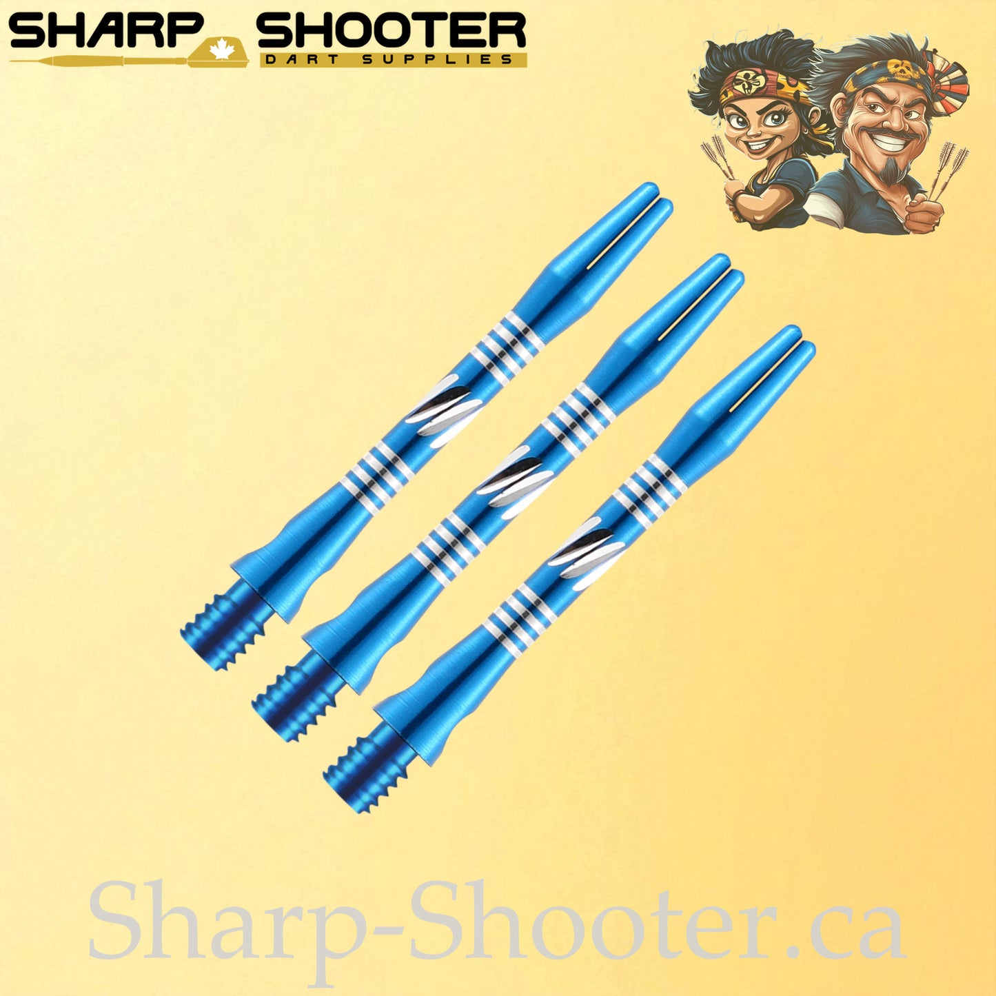 Solitaire – DS17 – Aluminum Dart Shaft – 41mm – Cut Grip – 3 Pack