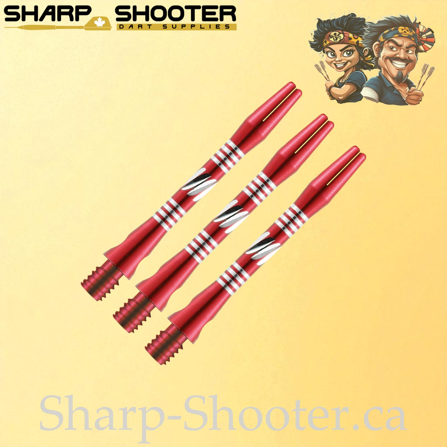 Solitaire – DS17 – Aluminum Dart Shaft – 41mm – Cut Grip – 3 Pack