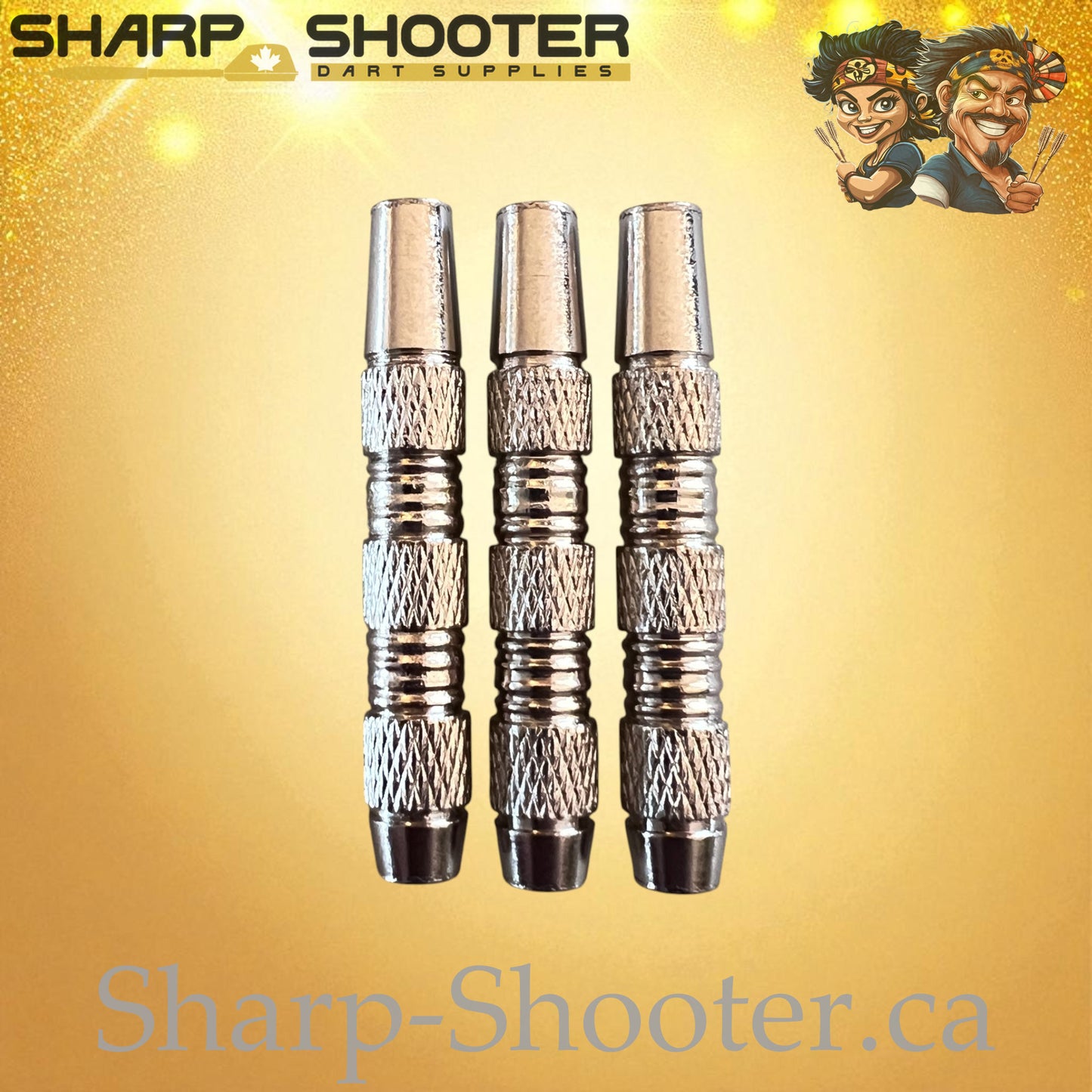 Spearhead – Nickel-Silver Alloy Dart Barrel Silver – 3 Pack