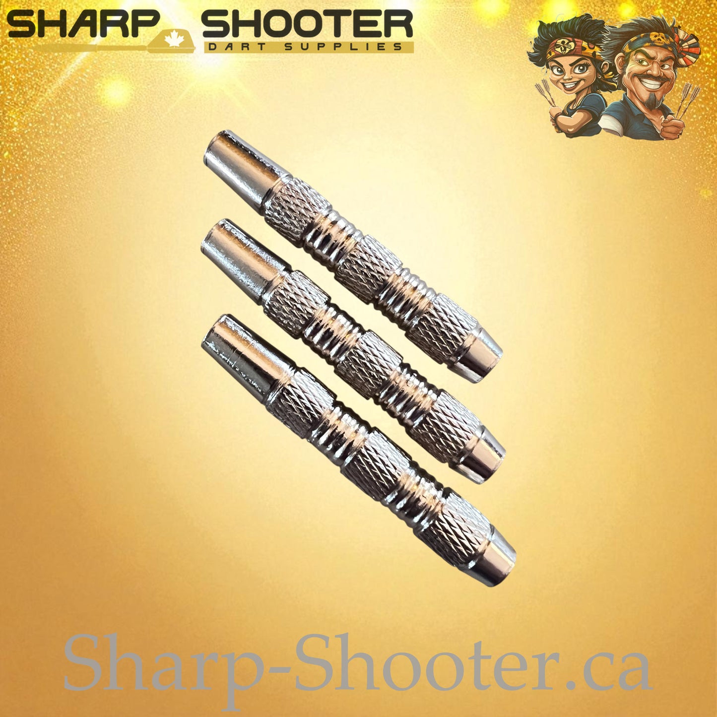 Spearhead – Nickel-Silver Alloy Dart Barrel Silver – 3 Pack