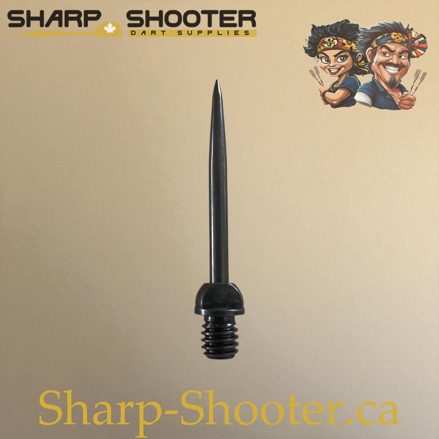 DP12 Steel Dart Tip – Black/Black – 29 mm – 1.7 g – 3 Pack – Sharp Shooter