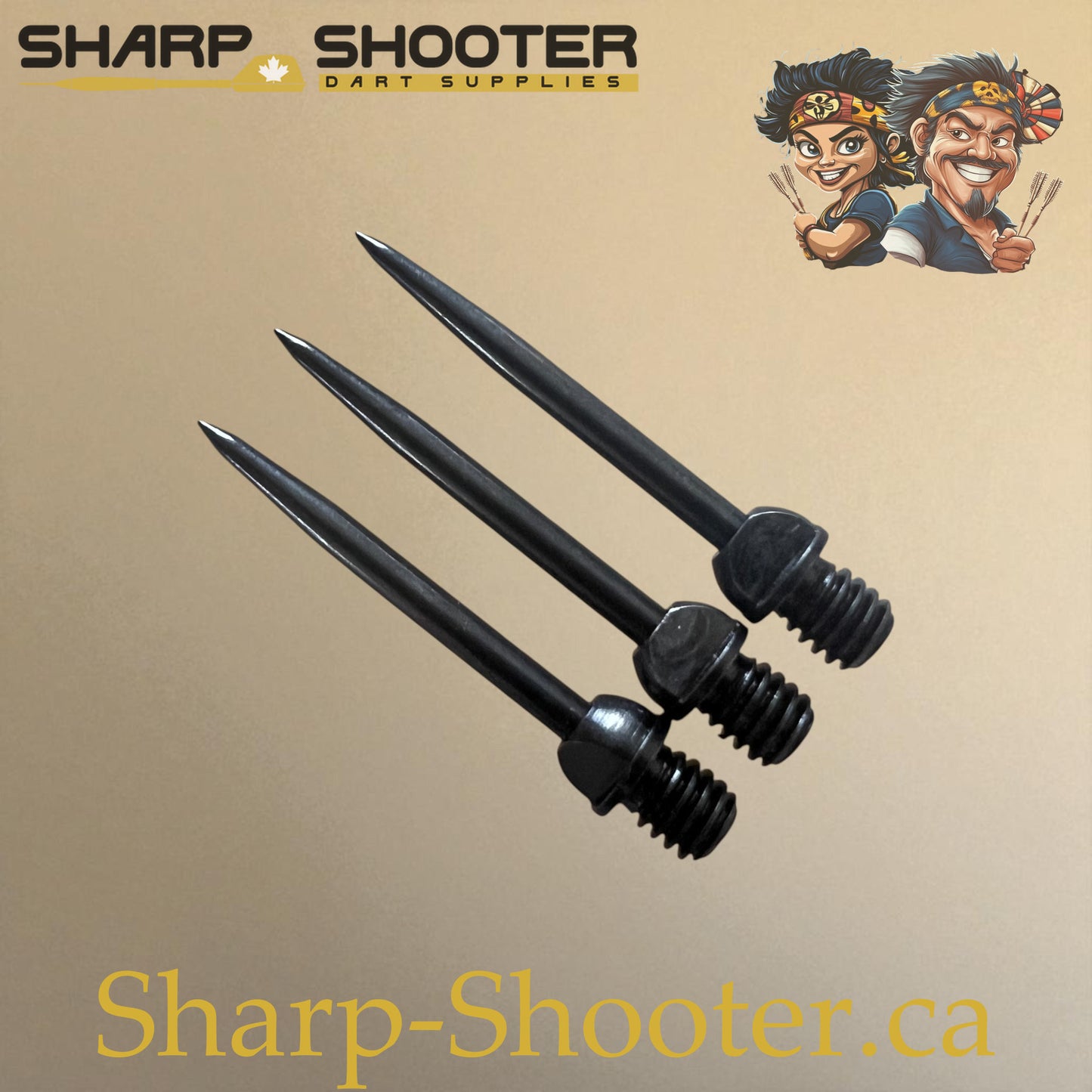 DP12 Steel Dart Tip – Black/Black – 32 mm – 2.0 g – 3 Pack – Sharp Shooter