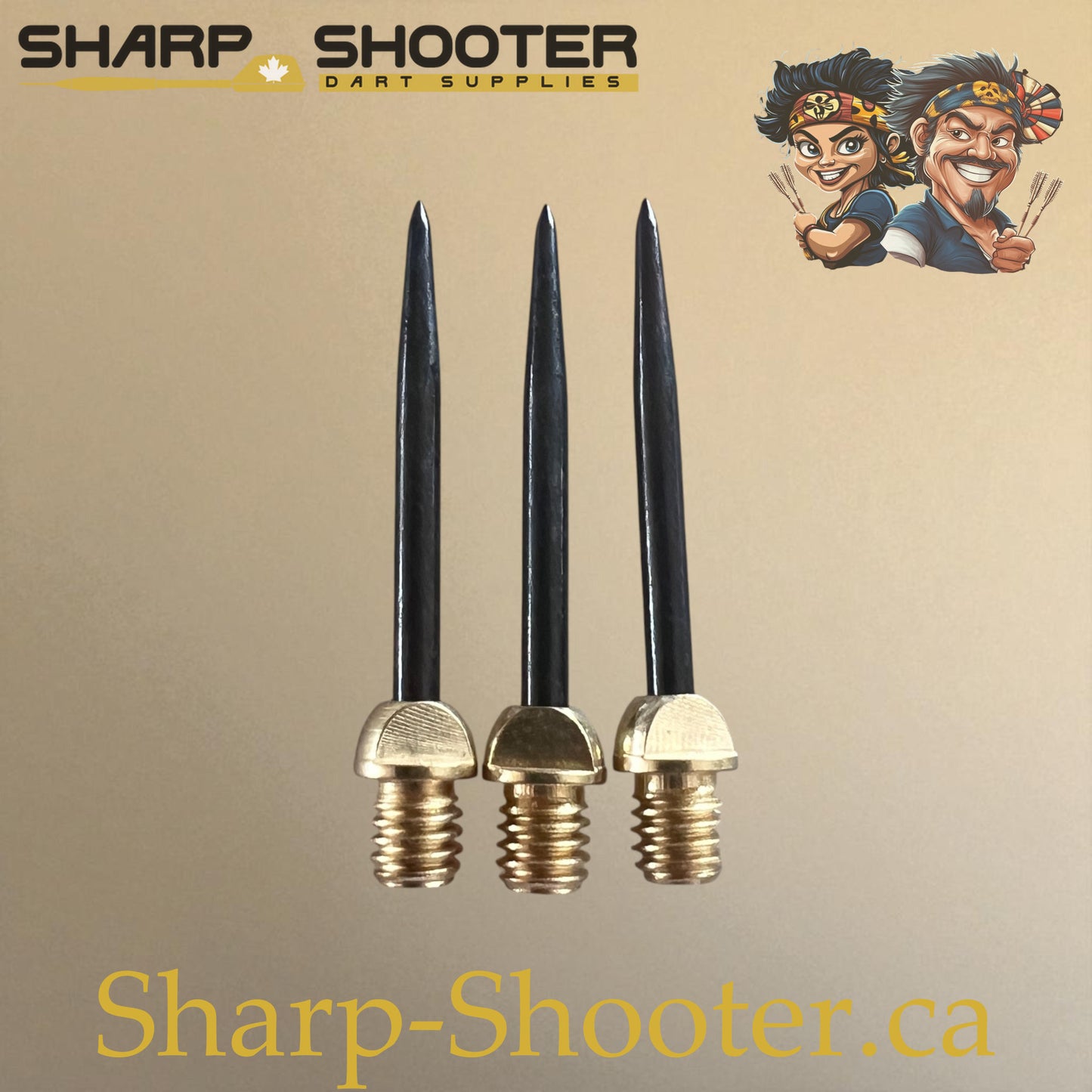 DP12 Steel Dart Tip – Copper/Black – 29 mm – 1.7 g – 3 Pack – Sharp Shooter