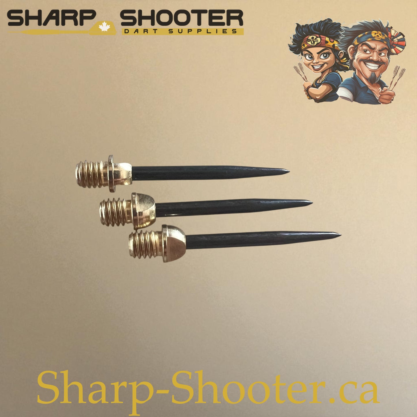 DP12 Steel Dart Tip – Copper/Black – 29 mm – 1.7 g – 3 Pack – Sharp Shooter