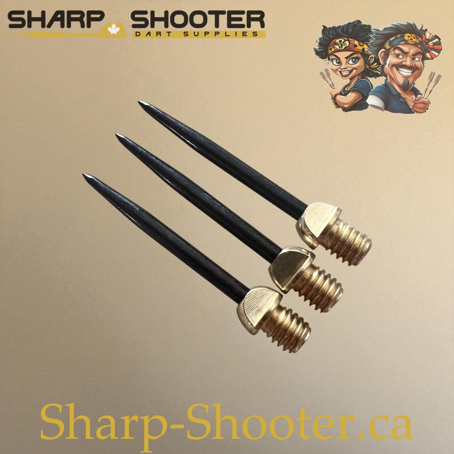 DP12 Steel Dart Tip – Copper/Black – 32 mm – 2.0 g – 3 Pack – Sharp Shooter