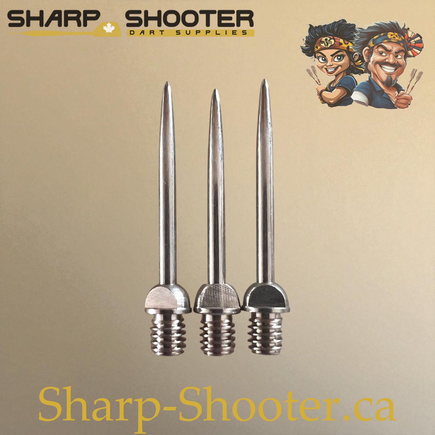 DP12 Steel Dart Tip – Silver/Silver – 29 mm – 1.7 g – 3 Pack – Sharp Shooter