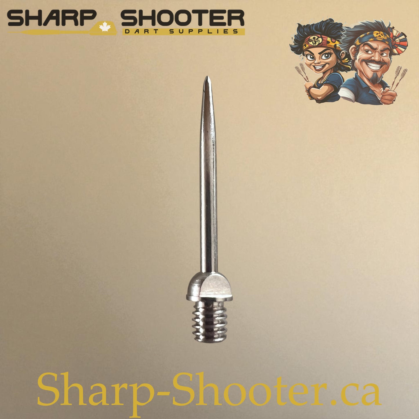 DP12 Steel Dart Tip – Silver/Silver – 29 mm – 1.7 g – 3 Pack – Sharp Shooter