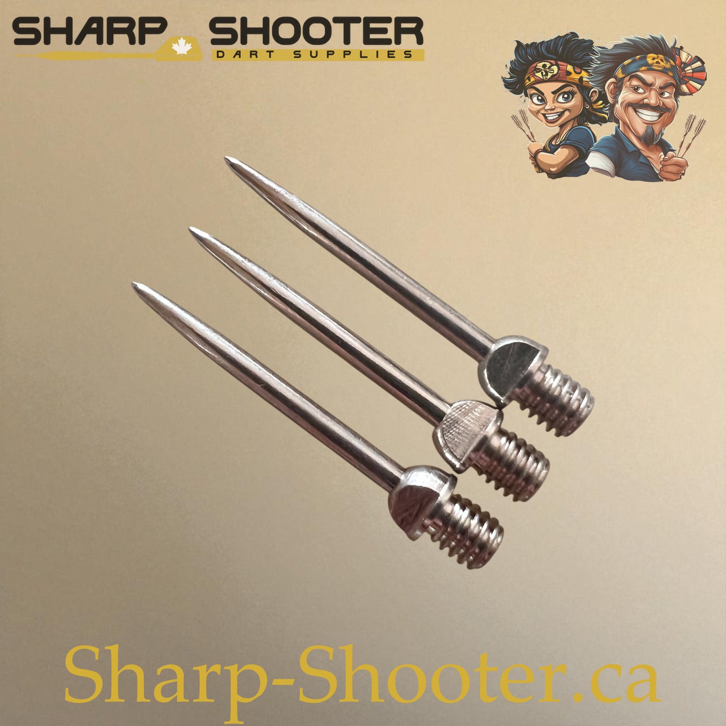 DP12 Steel Dart Tip – Silver/Silver – 32 mm – 2.0 g – 3 Pack – Sharp Shooter
