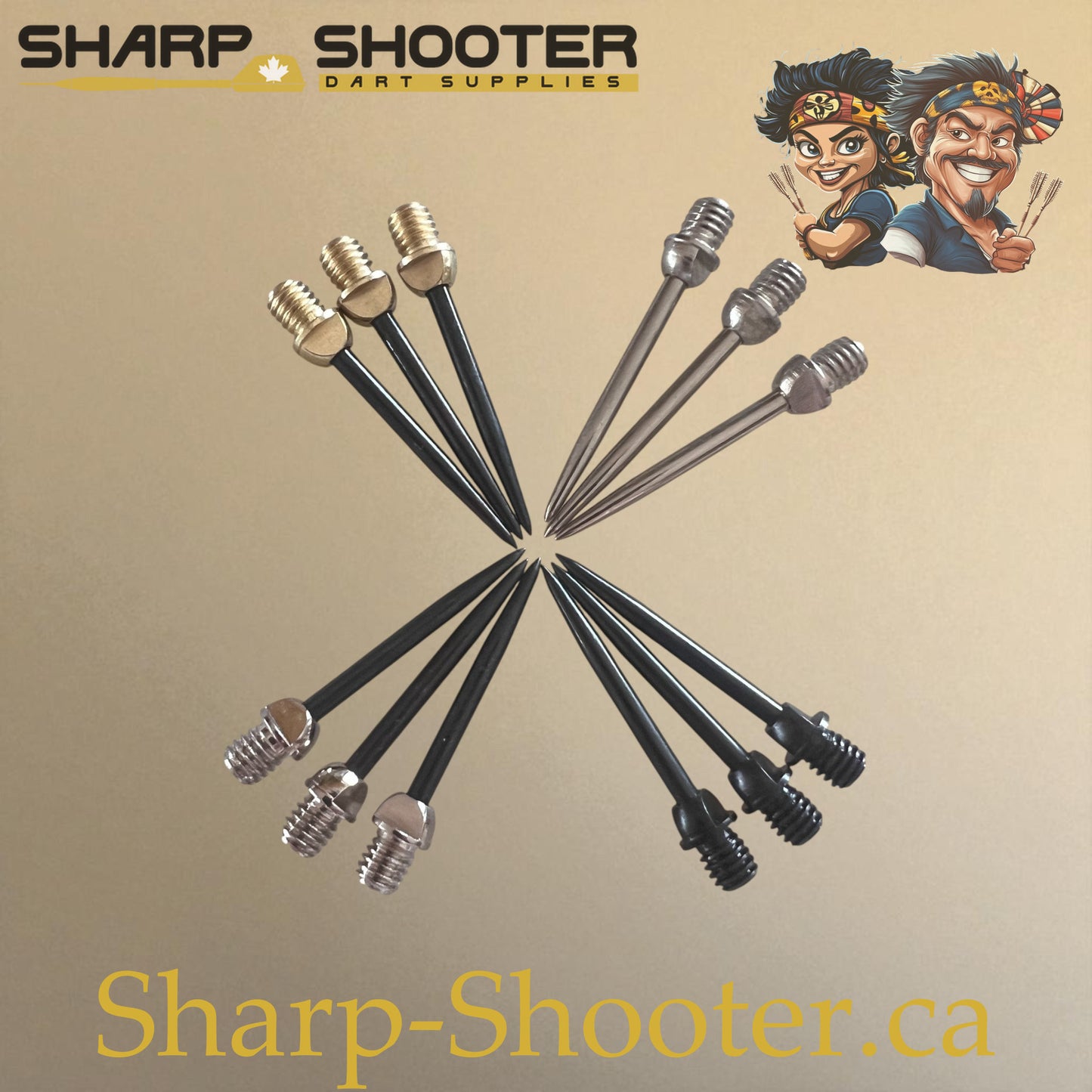 DP12 Steel Dart Tips Family Set – 29mm and 32mm Color Combos | Sharp Shooter
