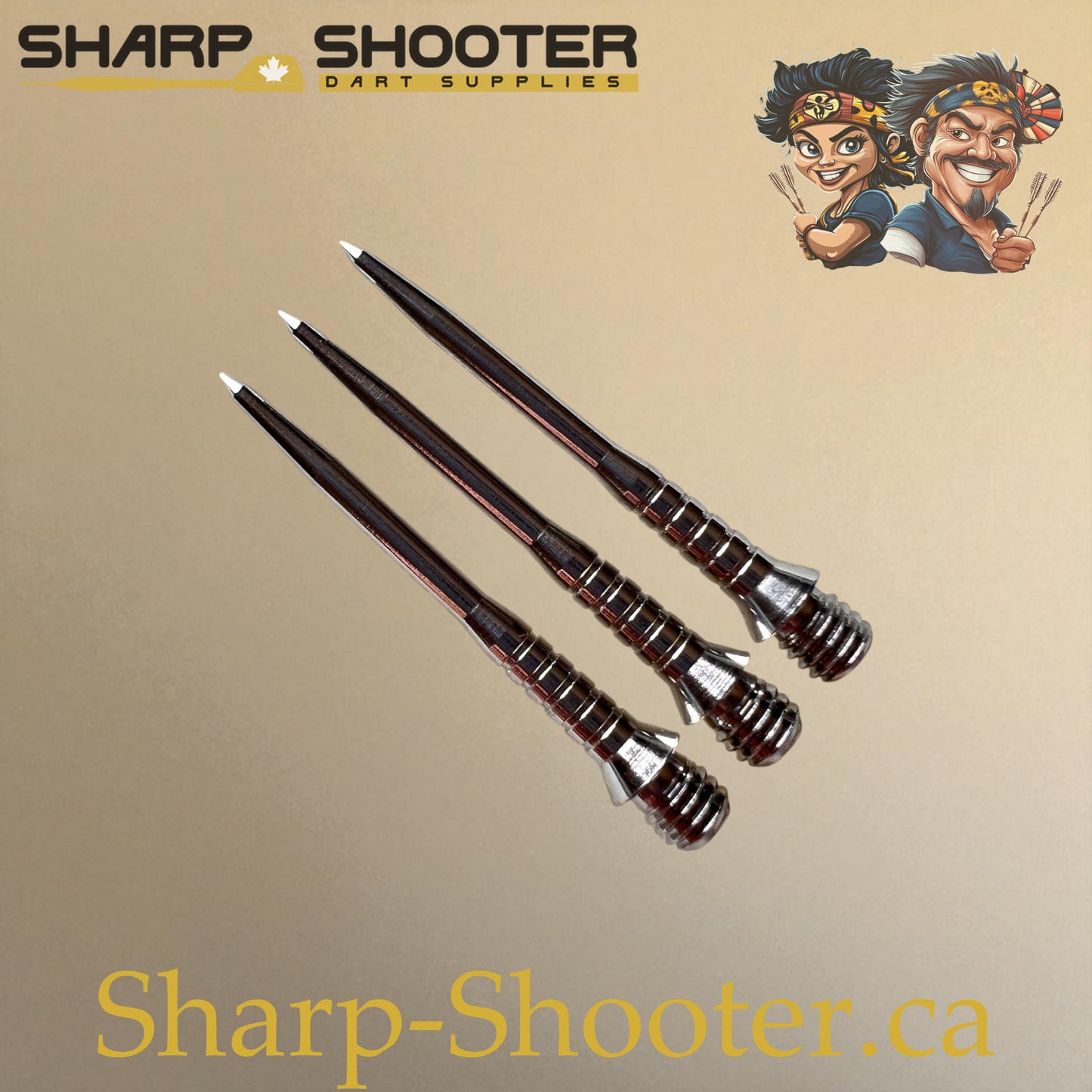 DP33 Steel Dart Tips – Silver – 34 mm – 3 Pack – 3-03-02-019 – Sharp-Shooter.ca