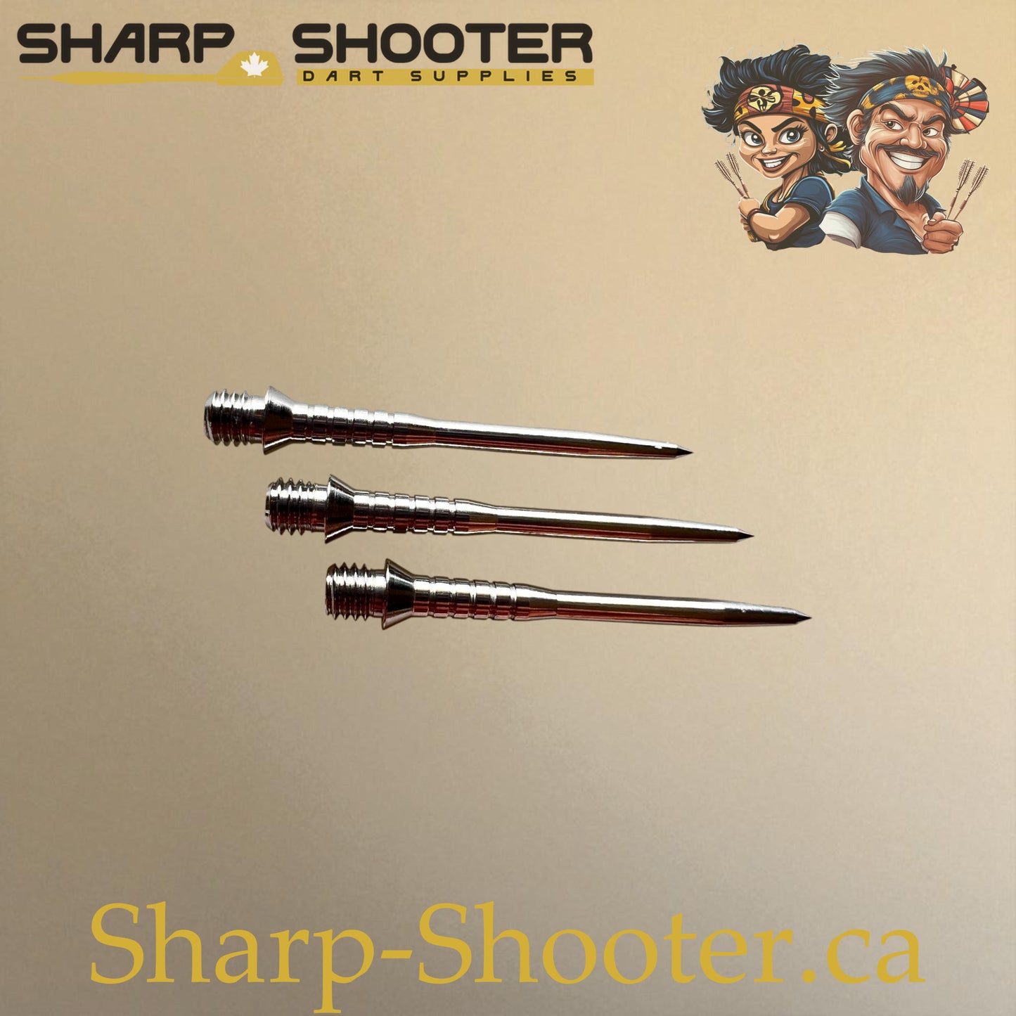 DP33 Steel Dart Tips – Silver – 34 mm – 3 Pack – 3-03-02-019 – Sharp-Shooter.ca