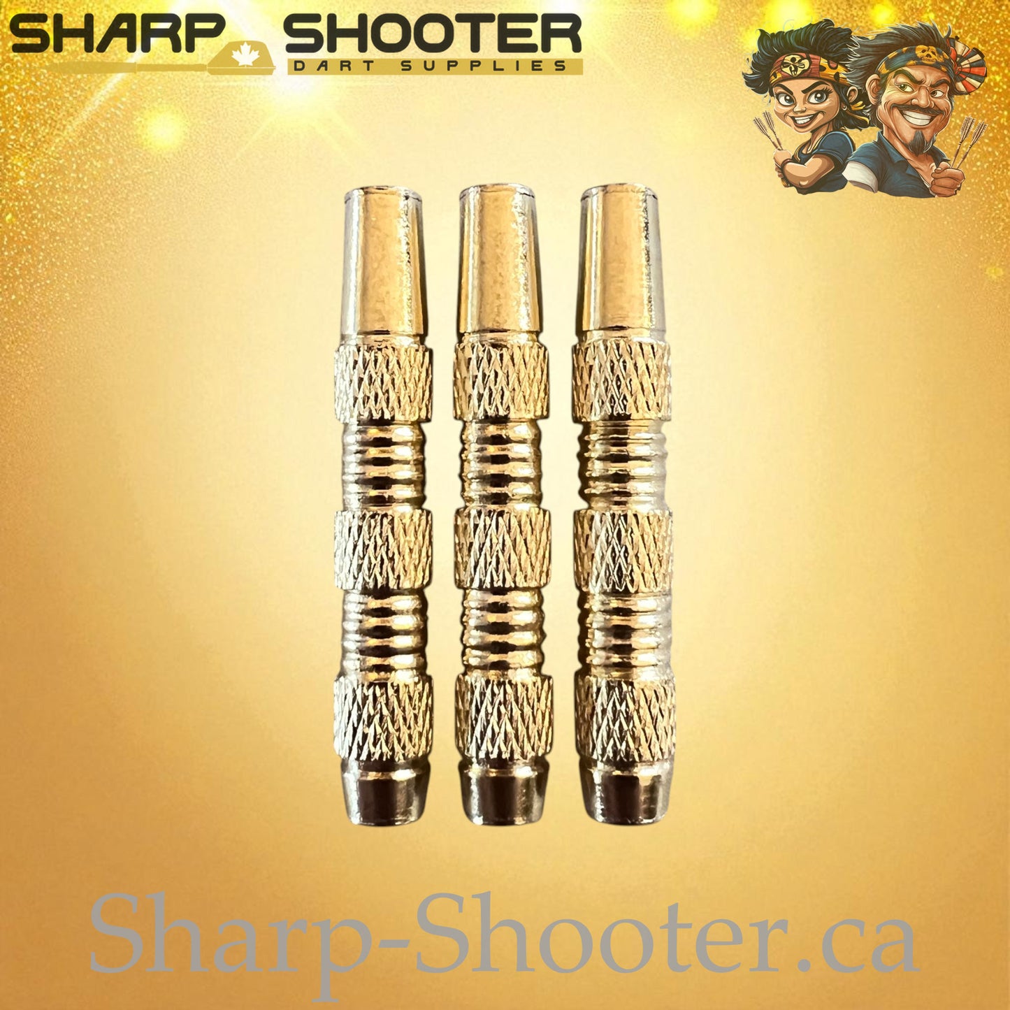 Sunblade – Nickel-Silver Alloy Dart Barrel Gold – 3 Pack