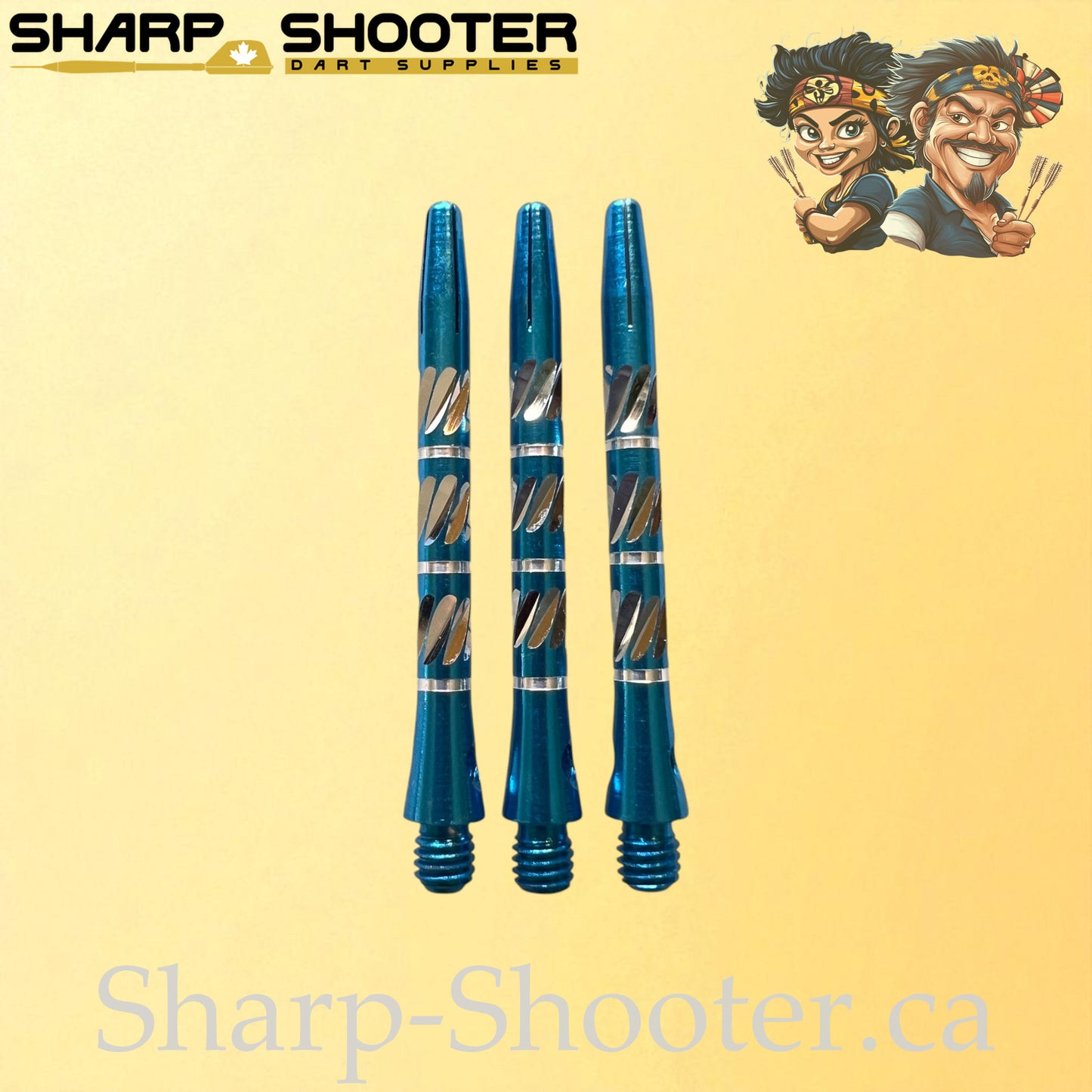 Trident – DS18 – Aluminum Dart Shaft – 45mm – Triple Cut Grip – 3 Pack