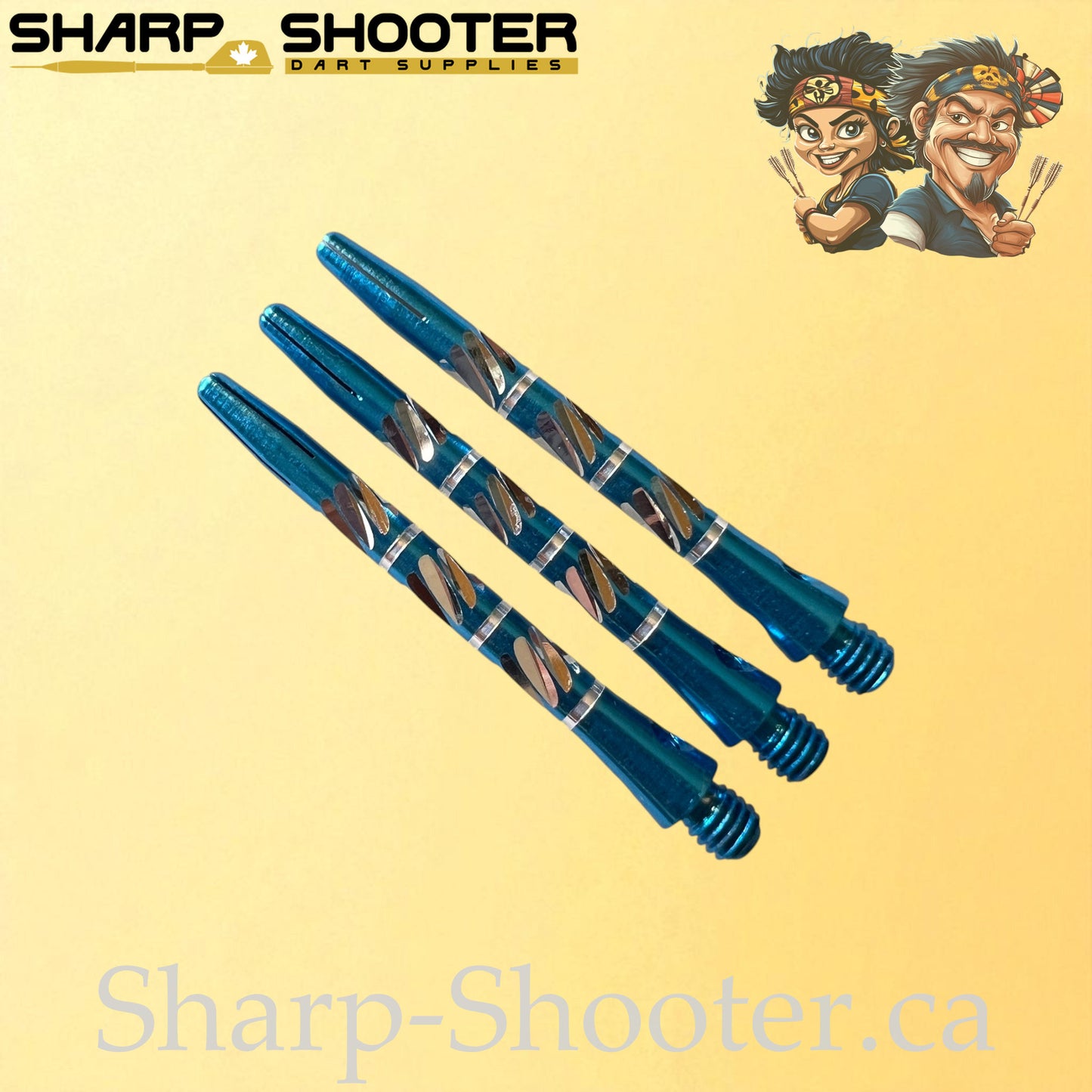 Trident – DS18 – Aluminum Dart Shaft – 45mm – Triple Cut Grip – 3 Pack