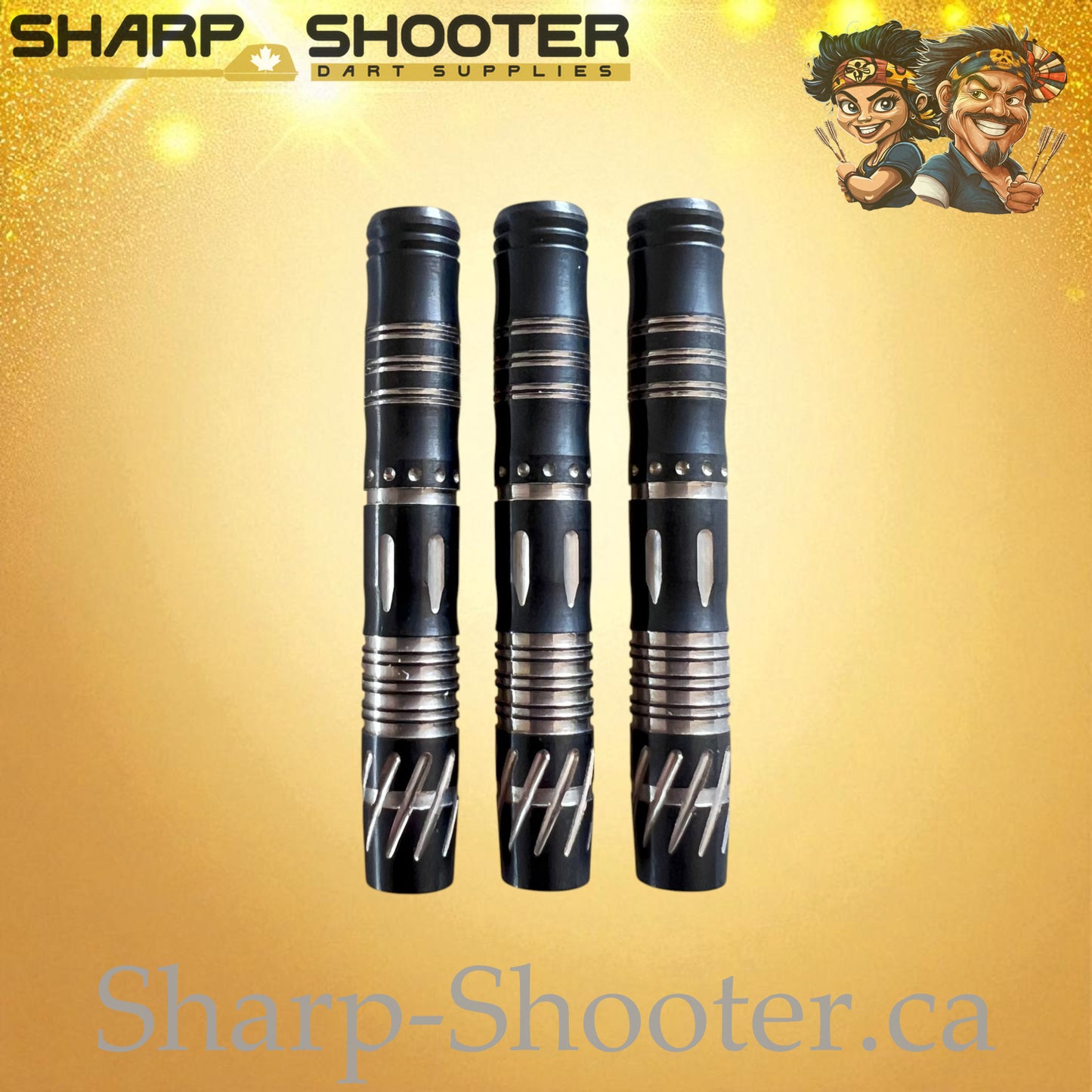 Tyrant – Tungsten Dart Barrel Black – 3 Pack