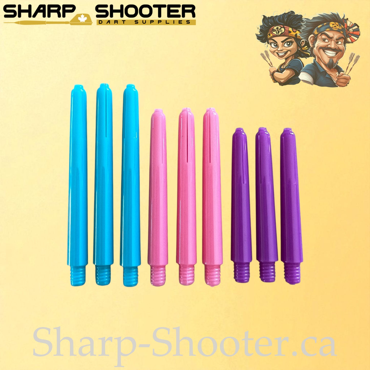 Vice – DS24 – Plastic Dart Shafts – 35mm, 41mm, 48mm – Solid Colors