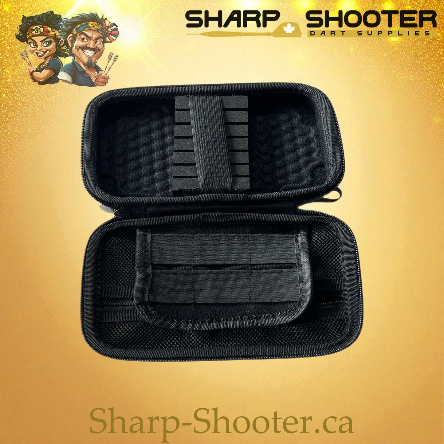 Sharpshooter Gearbox PVC Dart Case – Black, hard shell protective case
