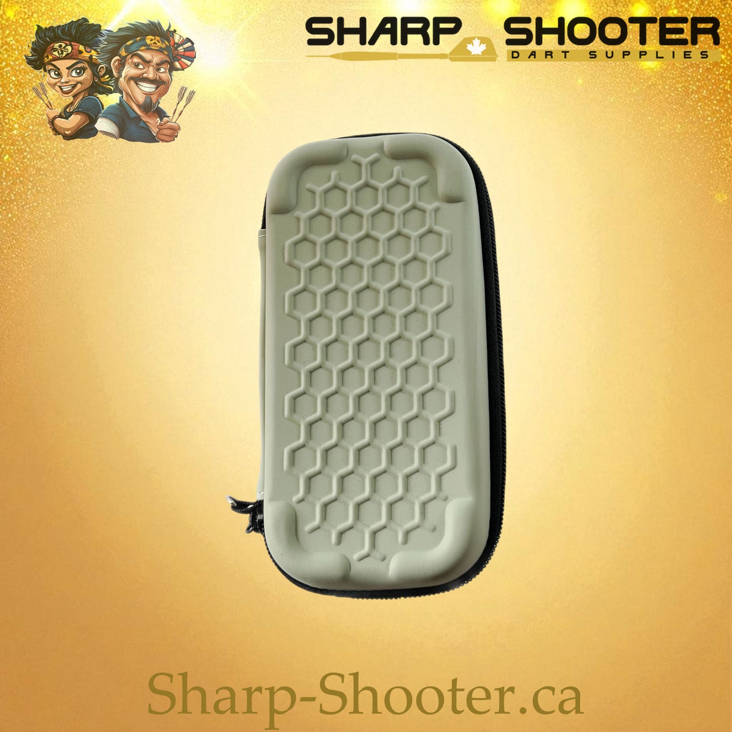 The Pocket Grip dart case AL-01 Green — small rubber case holds 3 darts, Sharp-Shooter.ca