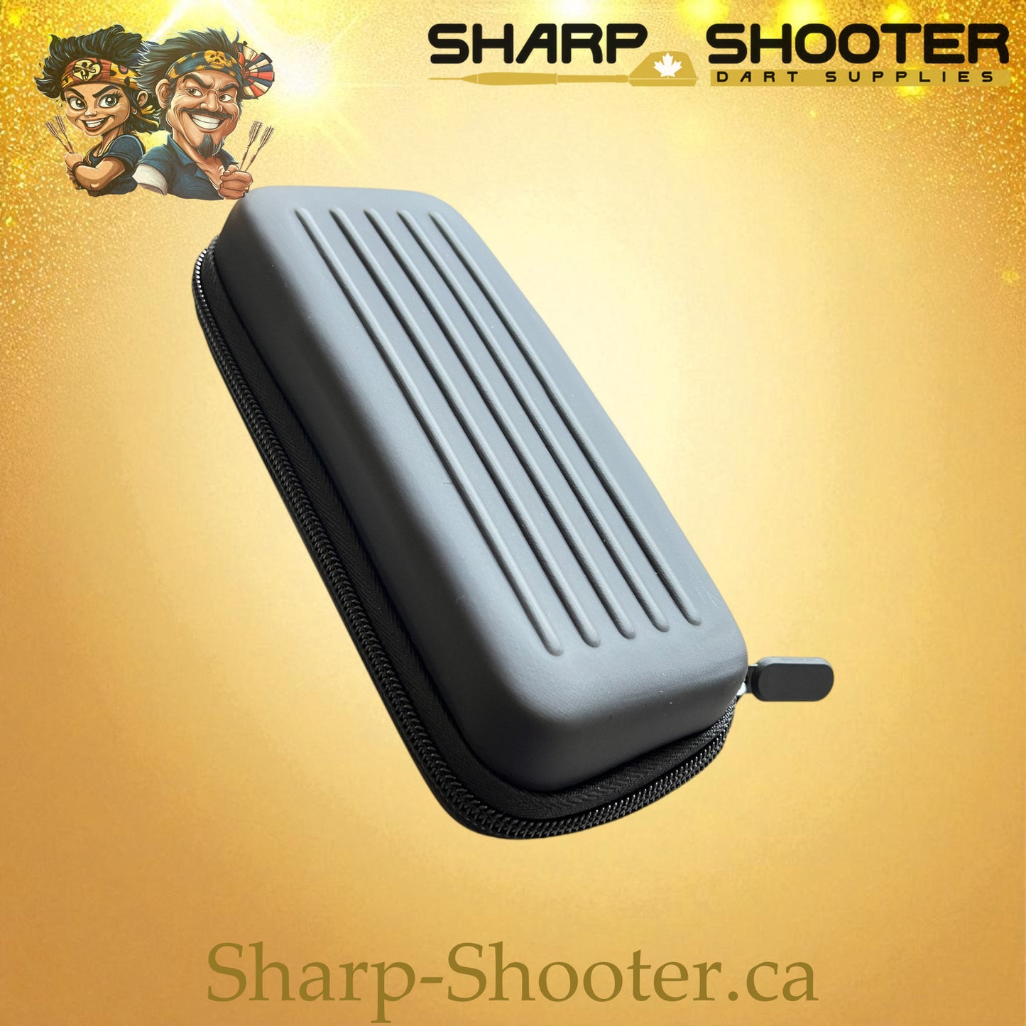 The Sidearm dart case DP-23 Black — small PVC case holds 3 darts, Sharp-Shooter.ca