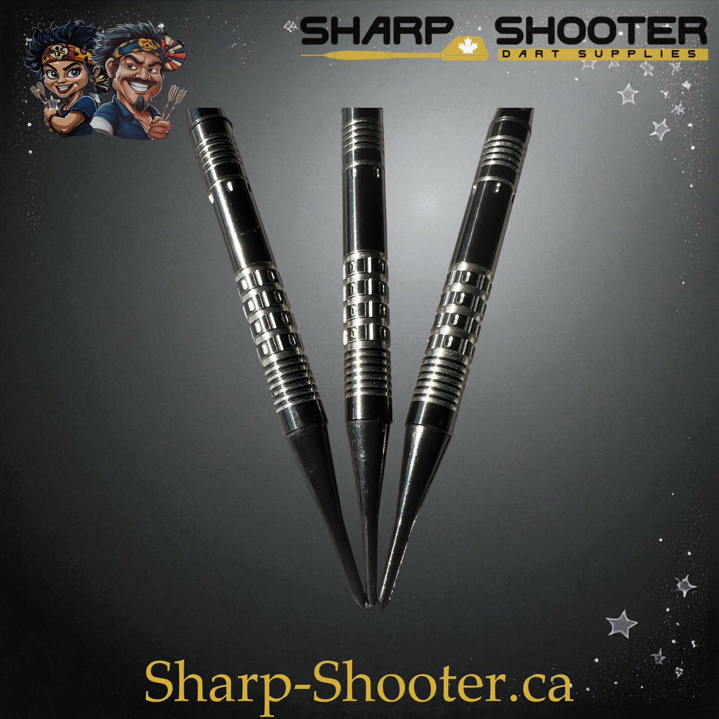 Hades Exclusive Series Soft Tip Dart Set SSD28 – 18.7g tungsten barrels with orange Tornado flights and gold protectors in Dominion case
