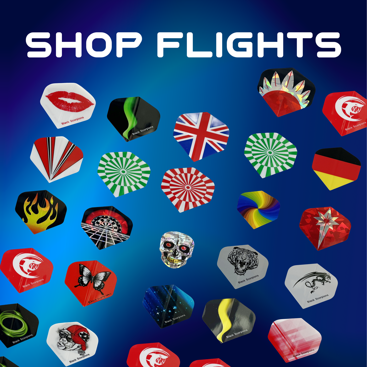 Dart Flights – PVC, PET & Laser Cut Styles in Every Shape & Style