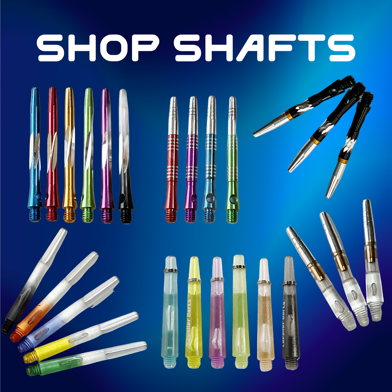 Dart Shafts – Plastic, Aluminum, Rotating & Molded