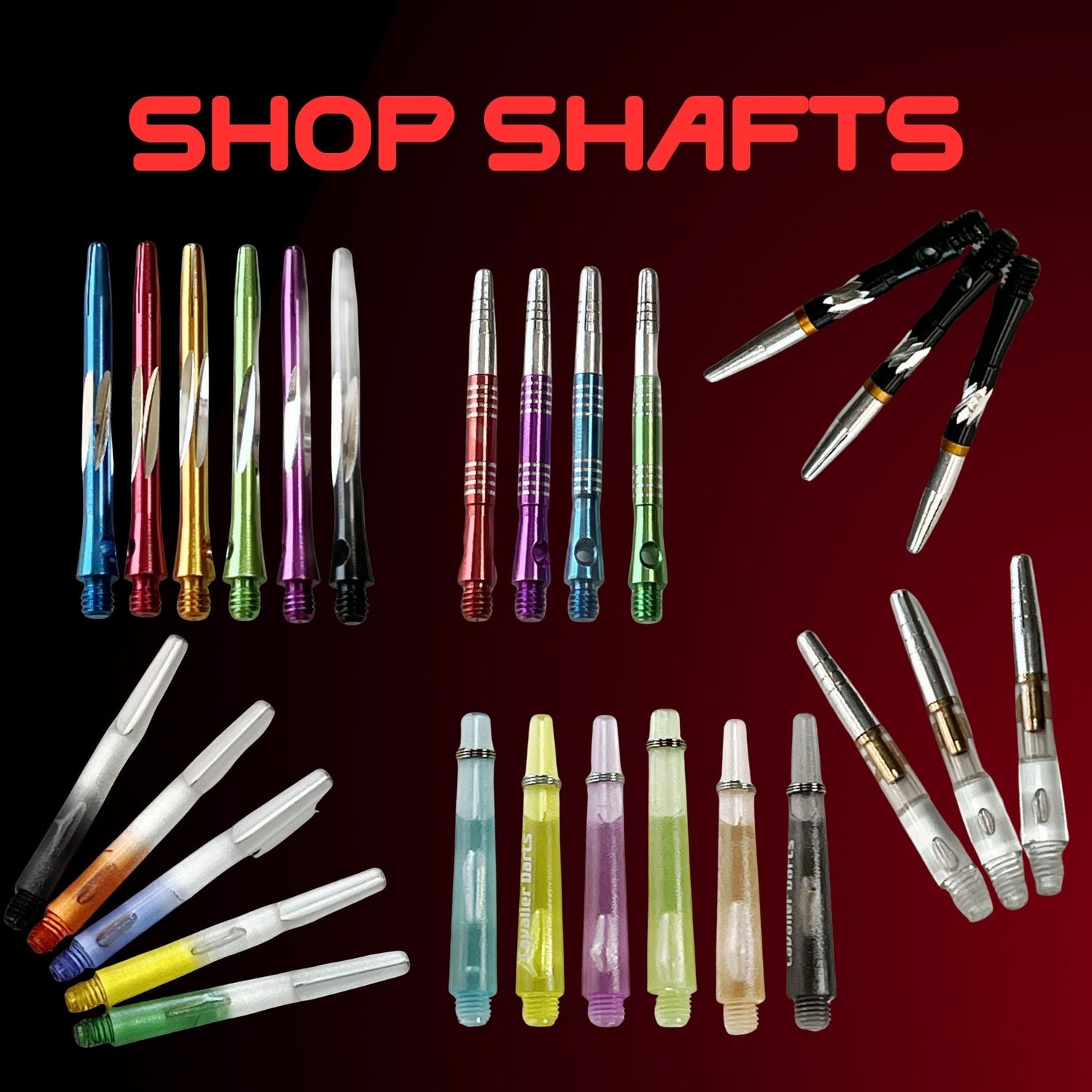 Dart Shafts – Plastic, Aluminum, Rotating & Molded