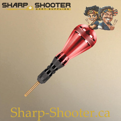 Sharpshooter DP13 Dart Tip Removal Tool in red and black, ergonomic handle with precision extractor for soft-tip dartboard repair