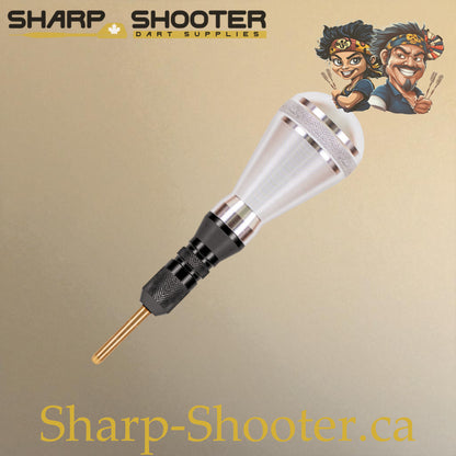 Sharpshooter DP13 Dart Tip Removal Tool in silver and black, ergonomic grip design for clean removal of broken dart tips