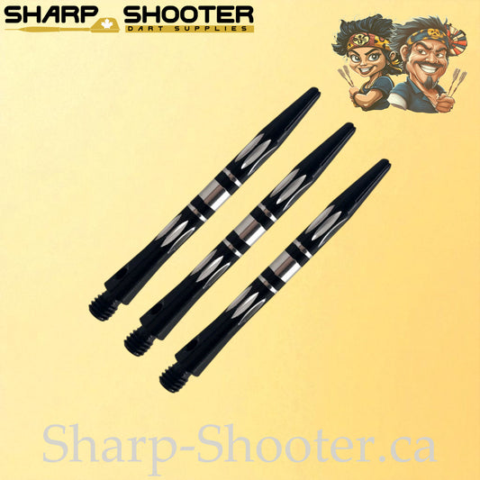 Aegis – DS19 – Aluminum Dart Shaft – 51mm – Black – Diamond Cut – 3 Pack