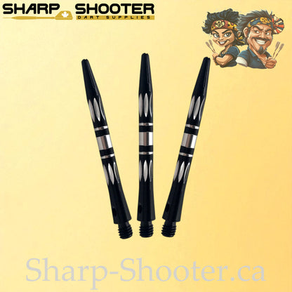 Aegis – DS19 – Aluminum Dart Shaft – 51mm – Black – Diamond Cut – 3 Pack