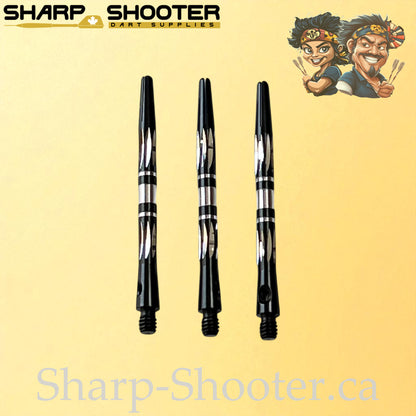 Aegis – DS19 – Aluminum Dart Shaft – 51mm – Black – Diamond Cut – 3 Pack