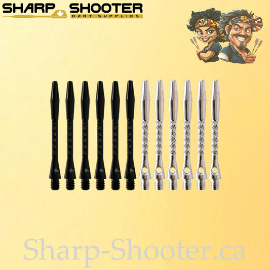 Armor – DS21 – Aluminum Dart Shaft – 35mm & 45mm – Black & Silver – 3 Pack