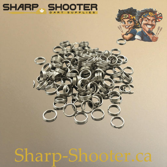 stainless steel spring rings for plastic dart shafts, 25-pack – Sharp Shooter Dart Supplies