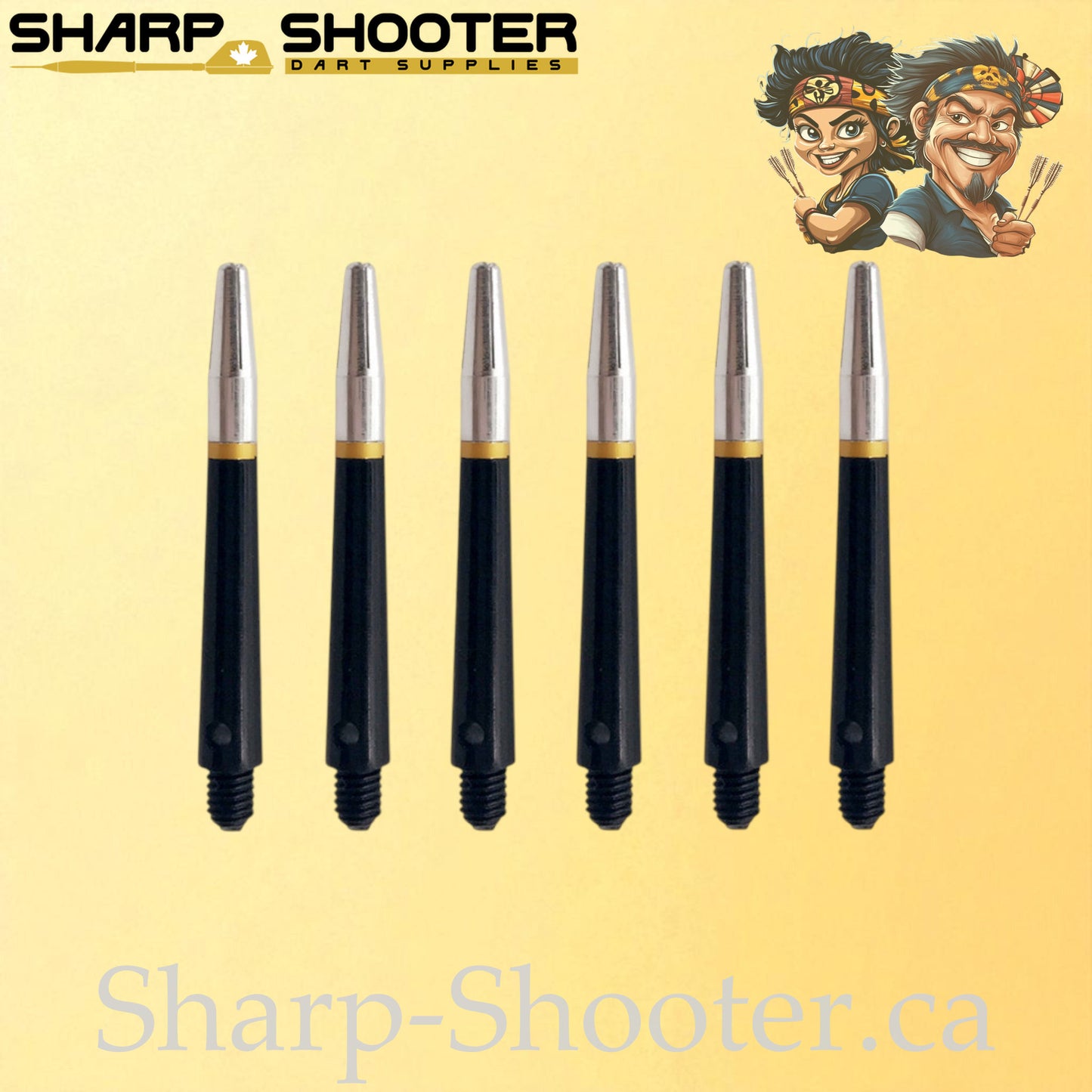 DR01 Pivot – Plastic Dart Shaft with Aluminum Rotator – Black – 35mm / 41mm