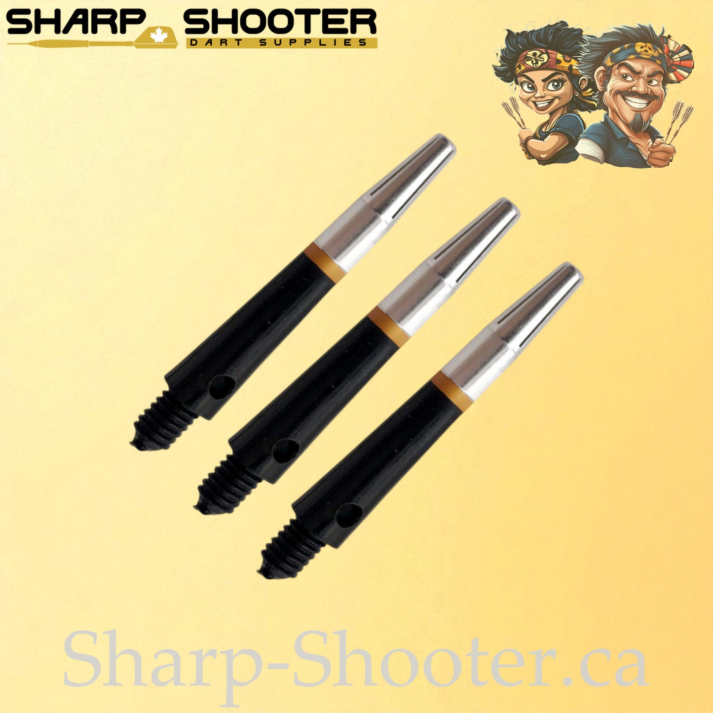 DR01 Pivot – Plastic Dart Shaft with Aluminum Rotator – Black – 35mm / 41mm