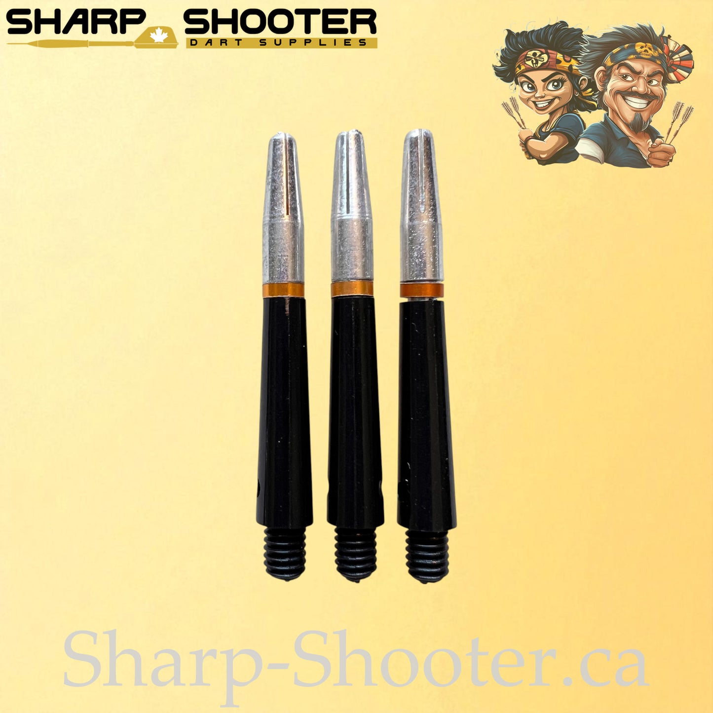 DR01 Pivot – Plastic Dart Shaft with Aluminum Rotator – Black – 35mm / 41mm