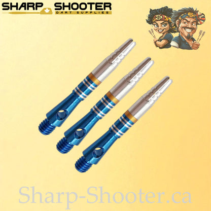 The Stride – DR02 – Aluminum Rotating Dart Shaft – 35mm – Black, Red, Blue – 3 Pack