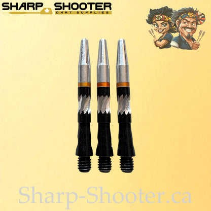 Crown – DR05 – Aluminum Rotating Dart Shaft – 40mm – Black – 3 Pack