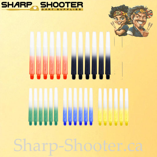 Eclipse – DS03 – Plastic Dart Shaft – 45mm – Color Fade to Clear – 3 Pack