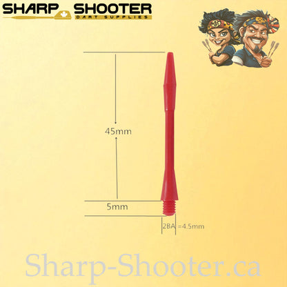 Swift – DS05 – Plastic Dart Shaft – 45mm – Slim Design, Solid Color – 3 Pack