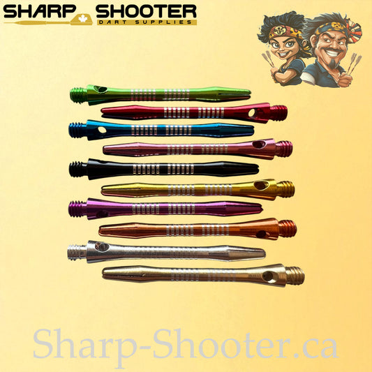 Tempo- DS08 – Aluminum Dart Shaft 45mm-  Tapered Engraved – 3 Pack