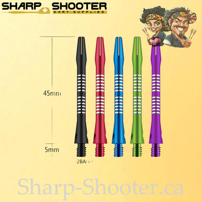 Tempo- DS08 – Aluminum Dart Shaft 45mm-  Tapered Engraved – 3 Pack