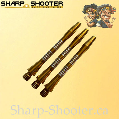 Tempo- DS08 – Aluminum Dart Shaft 45mm-  Tapered Engraved – 3 Pack