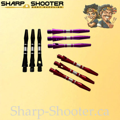 Aluminum Dart Shaft – DS10 – Compact Engraved – 38mm – 3 Pack