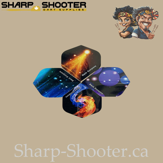 Galaxy Dart Flights – PVC – Standard Shape – 75 Micron – 3 Pack